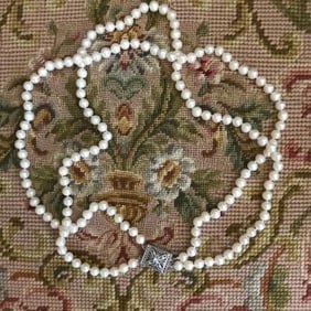 Double Strand Akoya Pearl Necklace