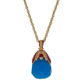 Art Deco Raindrop Pendant Necklace