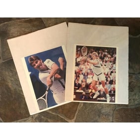 Pair of Color Photographs, Tennis Celebrities