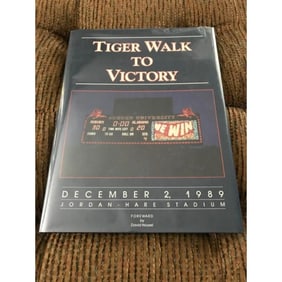 Rare Signed Book, Tiger Walk To Victory, Auburn University Football