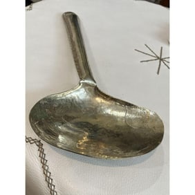 Alpaca Silver Clam Shell Serving Spoon
