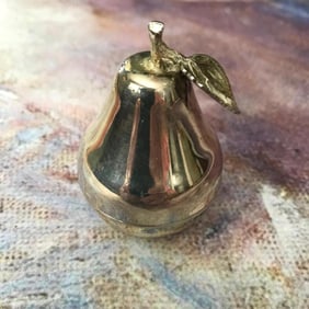 Silver Italian Pear Trinket Jewel Box
