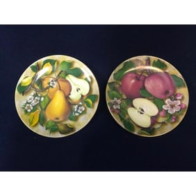 Pair of French Limoges Fruit Plates