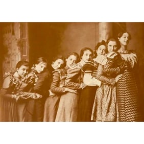 Victorian Girl's School Photo Print