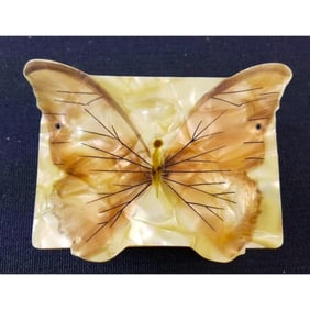 Art Deco 1920s Celluloid Butterfly Trinket Box