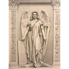 19thc Engraving, Angel of The Resurrection