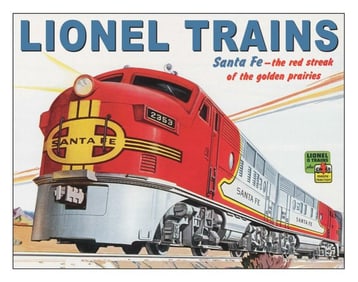 Lionel Toy Trains Metal Sign