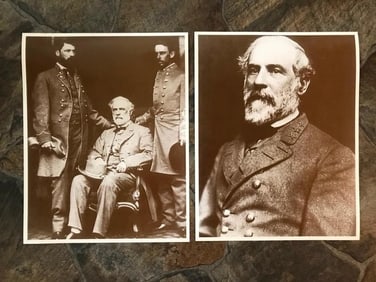 Pair of Civil War Confederate General Robert E Lee Photo Prints