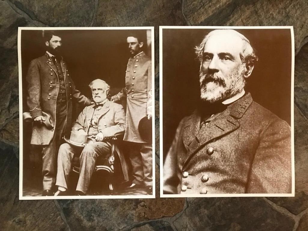 Pair of Civil War Confederate General Robert E Lee Photo Prints (1 of 3)