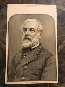 19thc Robert E Lee, Stonewall Jackson Civil War Engravings