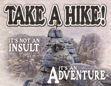 Take A Hike Metal Pub Bar Sign