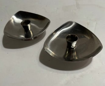 Mid Century Arne Jacobsen Danish Candlestick Holders