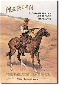 Marlin Cowboy Metal Pub Bar Sign