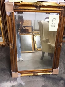 Antique Style Gilt Wood Beveled Mirror