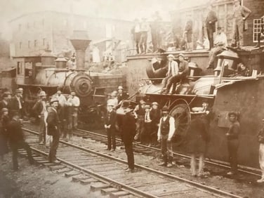 New York Central Railroad Sepia Photo Print