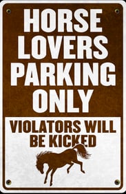 Horse Lovers Only Metal Pub Bar Sign