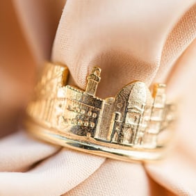 Bronze City of Florence Italy Ring