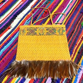 Ursule Beaugeste Paris Feather Handbag