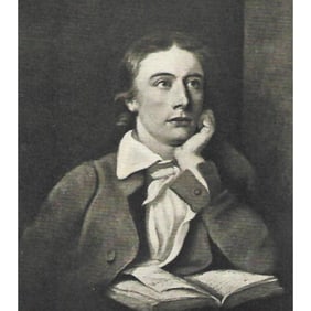 Early 1900s Half-tone Print, #91 English Poet, John Keats