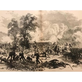 19thc Civil War Engraving, Battle of Bull Run