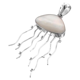 Mother of Pearl Sterling Jellyfish Pendant