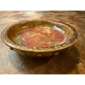 Chinese Scholar Glazed Ceramic Brush Washer Bixi