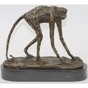 Abstract Monkey Bronze Sculpture