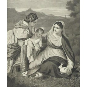 Early 1900s Half-tone Print, #310 Madonna