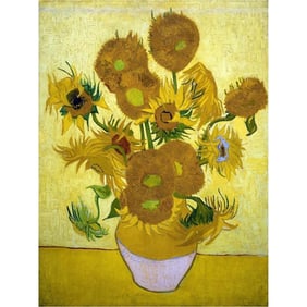 After Van Gogh, Sunflowers Ceramic Art Tile
