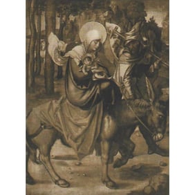 Vintage Half-tone print, #778 The Flight Into Egypt