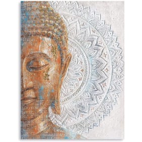 Buddha Madala Gilt Giclee Canvas Print
