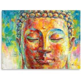 Colorful Buddha Giclee Canvas Studio Hanging