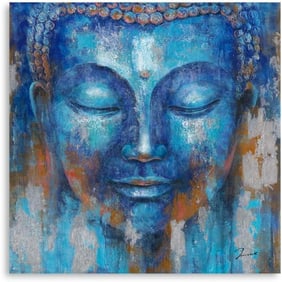 Buddha Gilt Canvas Yoga Studio Giclee Print