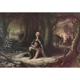 Vintage George Washington Valley Forge Print