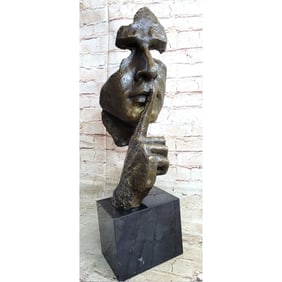 After Dali, Hush Bronze Sculpture