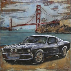 Cars Mixed Media 3-D Racing Car Painting