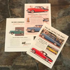 Set of Original Studebaker Car Ads