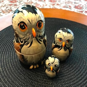 Owl Family Russian Nesting Boxes