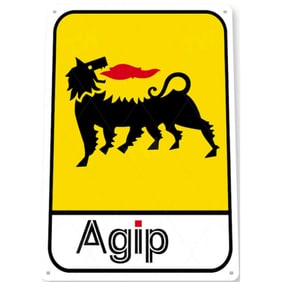 AGIP Gasoline Metal Garage, Pub Bar Sign