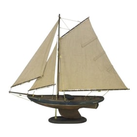 Rustic Newport Sloop Model Sailboat