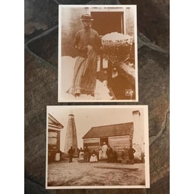 Pair of African American History, Slavery, Cotton Photo Prints
