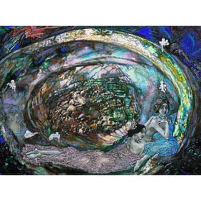 After Vrubel, Pearl Ceramic Art Tile