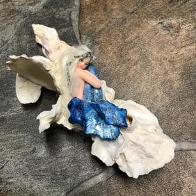Artisan Mermaid Oyster Shell Doll