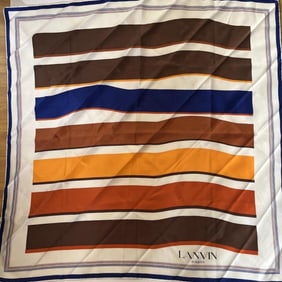 Vintage Lanvin Paris Silk Square Scarf