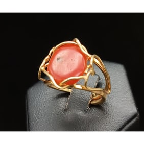 Artisan Made Sardinia Coral Sterling Ring