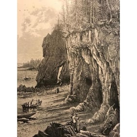 19th Century Engraving, Coastal Maine