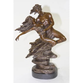 Nude Lovers Bronze Sculpture