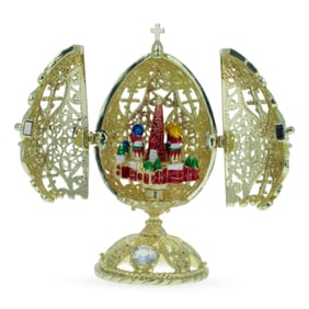 Bejeweled Russian Orthodox Church Egg Display