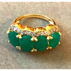 5.50ctw Emerald Diamond 14kt Gold Ring