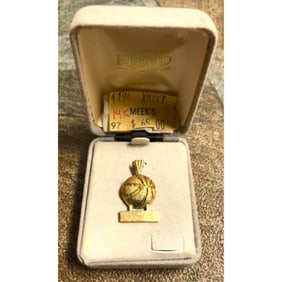 Vintage Gold Vermeil Basketball Charm
